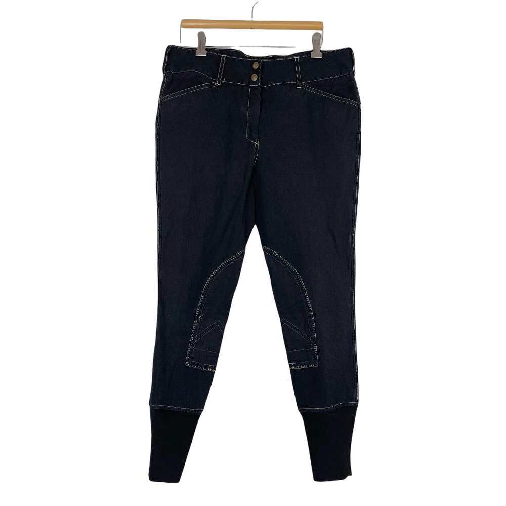 Equine Couture Sportif Natasha Breeches Black Equestrian Pants Size 32